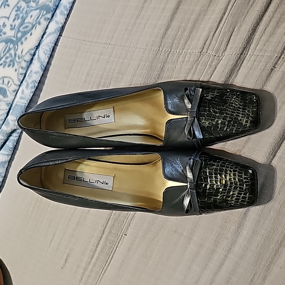 Gray and Green heels, vintage!